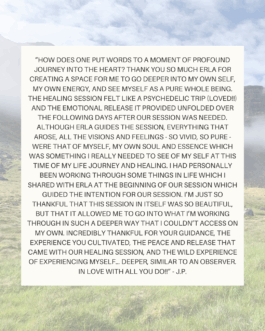 Healing Session Testimonial 